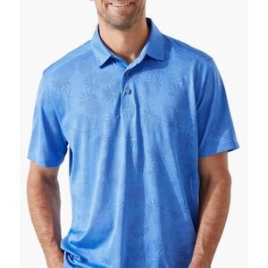 Tommy Bahama Pineapple Palm Coast Short Sleeve Polo Blues Men's Large